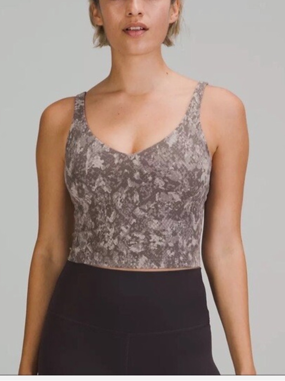 Lululemon Align Cropped Tank Top in Hideaway Camo Lunar Rock size 6